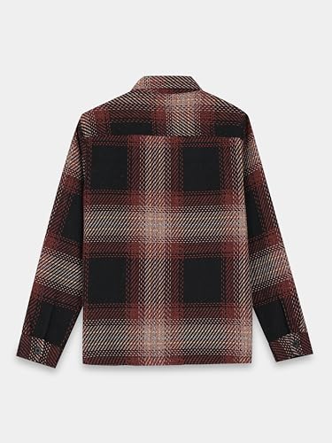 Image of StitchX Men's Full Sleeve Overshirt Checkered Textured Shacket