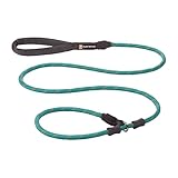 RUFFWEAR Just-a-Cinch Leine, reflektierende Hundeleine mit Seil und Halsband, Länge: 1,5 m, Aurora Teal