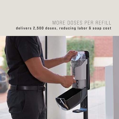 Image of Rubbermaid Commercial Products AutoFoam LumeCel Hand Soap & Sanitizer Dispenser, Black /Chrome, Battery Free, Powered by Indoor Light, Touchless, Wall Mount, for Restrooms in Offices /Hotels