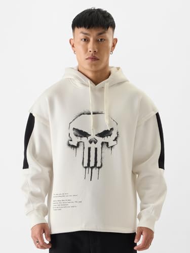Image of The Souled Store Punisher: Vigilante Men Oversized Hoodies