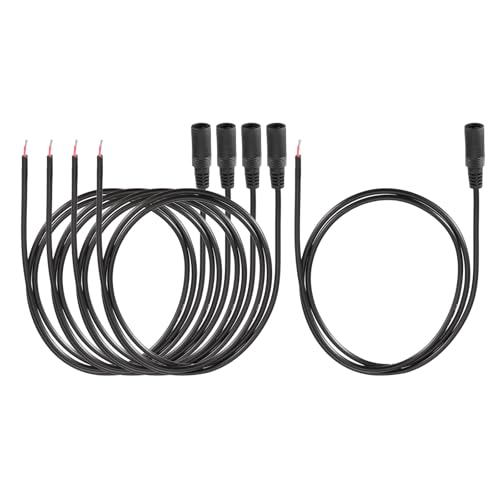 Cables de alimentación CC de 100 cm y conector hembra 5,5 x 2,1 mm para sistemas DVR y CCTV