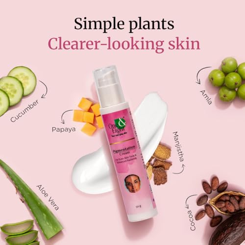 Image of Giosun One&Eight Pigmentation Cream for Face | Ayurvedic Dark Spot, Tan & Blemish Removal Cream with Manjistha, Amla & Papaya | Brightens & Hydrates Skin | For All Skin Types | 50g