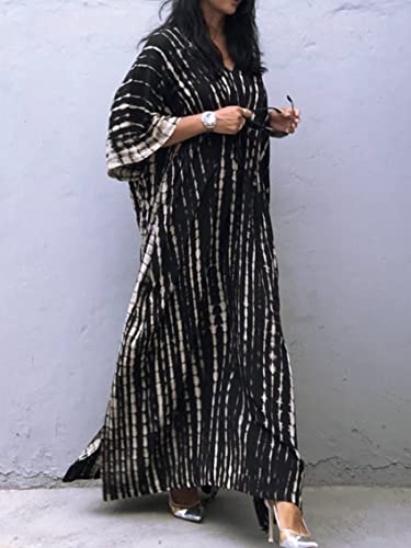 Image of Kaftan Dresses for Women Plus Size Summer Beach Dress with Print and Swim Cover Ups