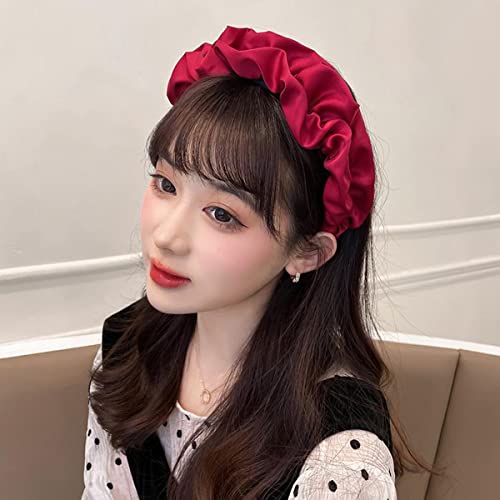 Wide Headbands for Women Elastic Head Wrap Hair Accessories Red Head Band 65703 - Image 3