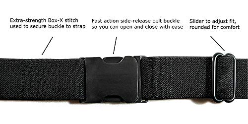 Bandit - 1.25 Inch Elastic Stretch Belt with Side-Release Buckle and Adjustable Strap Length, for Men and Women3