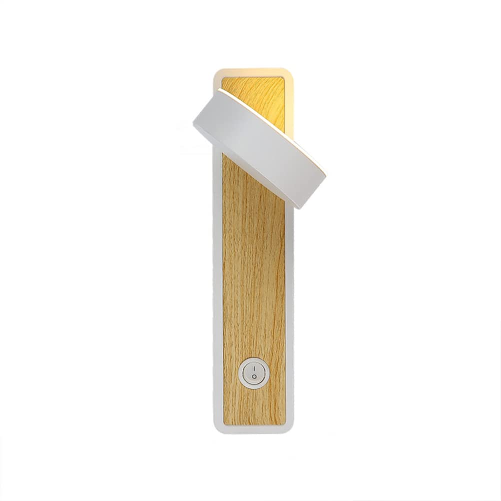 SXECAEPS Wall Lamps Sconces Light Indoor Led 5w 3000k Warm White Modern Rotatable Aluminum Decorative Sconce Lamp for Living Room Bedroom Hallway(B)