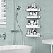 Sotfamily Plastic Shower Caddy Corner (for 90° Only), 4 Pack Adhesive Corner Shower Shelves for Bathroom Organizers and Storage, White