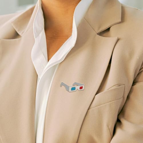Image of Hawaiian Enamel Lapel Pins, 4pcs Mini Eyeglass Eyewear Tropical Button Pins for Collar, Hats, Bags, Hawaiian Party Costume Accessory (Mixed Style)
