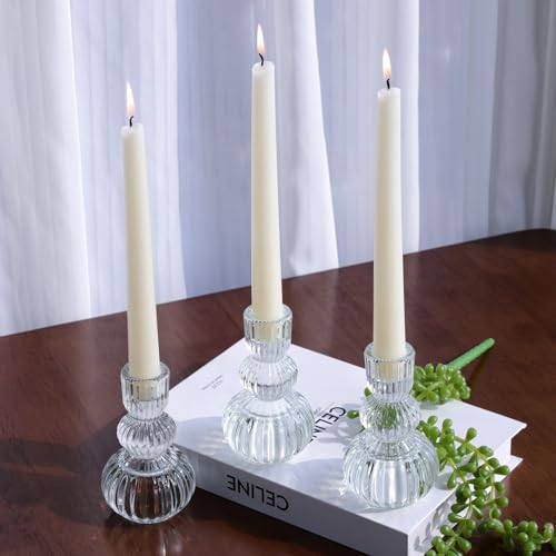 Woho Clear Taper Candle Holders 4.3