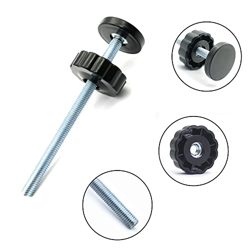 Baby Gate Extender Extention-4 Pack Baby And Pet Safety Stair Gate Threaded Spindle Rods Replacement Parts Bundle With Wall Protector (Round-Black-4 Pack) #TOP2