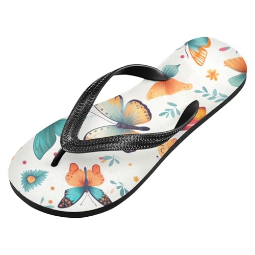 Butterfly Men's & Women's Classical Beach Rubber Sandal Flip Flop Comfortable Slipper 214B2801
