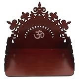 VINTORKY Pooja Mandir für Zuhause: Kleiner indischer Holztempel – Festliche Dekoration, Hindu-Tempel für Zuhause, Büro, Diwali – 30 x 25 x 19,5 cm