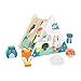 Janod - Pure Gioco A Incastro (Legno), Gioco per Apprendimento Precoce, 6 Pezzi Inclusi, Maneggiare e Costruire, Pittura Ad Acqua - Da 18 Mesi in su, J05150