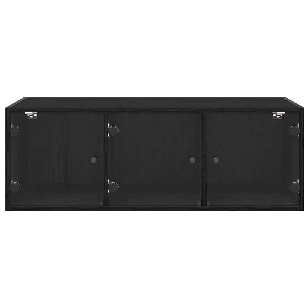 Armadietto a Muro 102 x 37 x 35 cm Legno Ingegnerizzato Rovere Nero