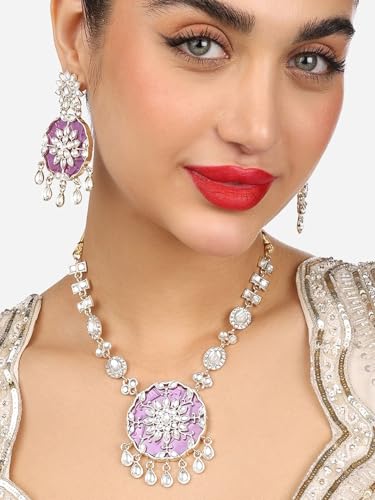 Juego de joyas ideal para eventos elegantes con diamantes austriacos S 6