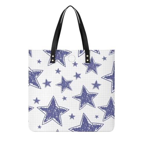 Sac À Bandoulière Étoile Violette Grand Tote Bag Anti Manque De Place Voyage
