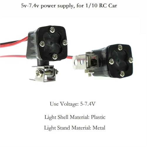 Luces de coche RC con potente foco de luz delantera para optimizar rutas nocturnas 1/10 4