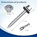 Metal Roofing Screws 300PCS10x1-1/2inch, Hex Head Sheet Metal Roof Screw with EPDM Washer Replacement for Corrugated Roofing