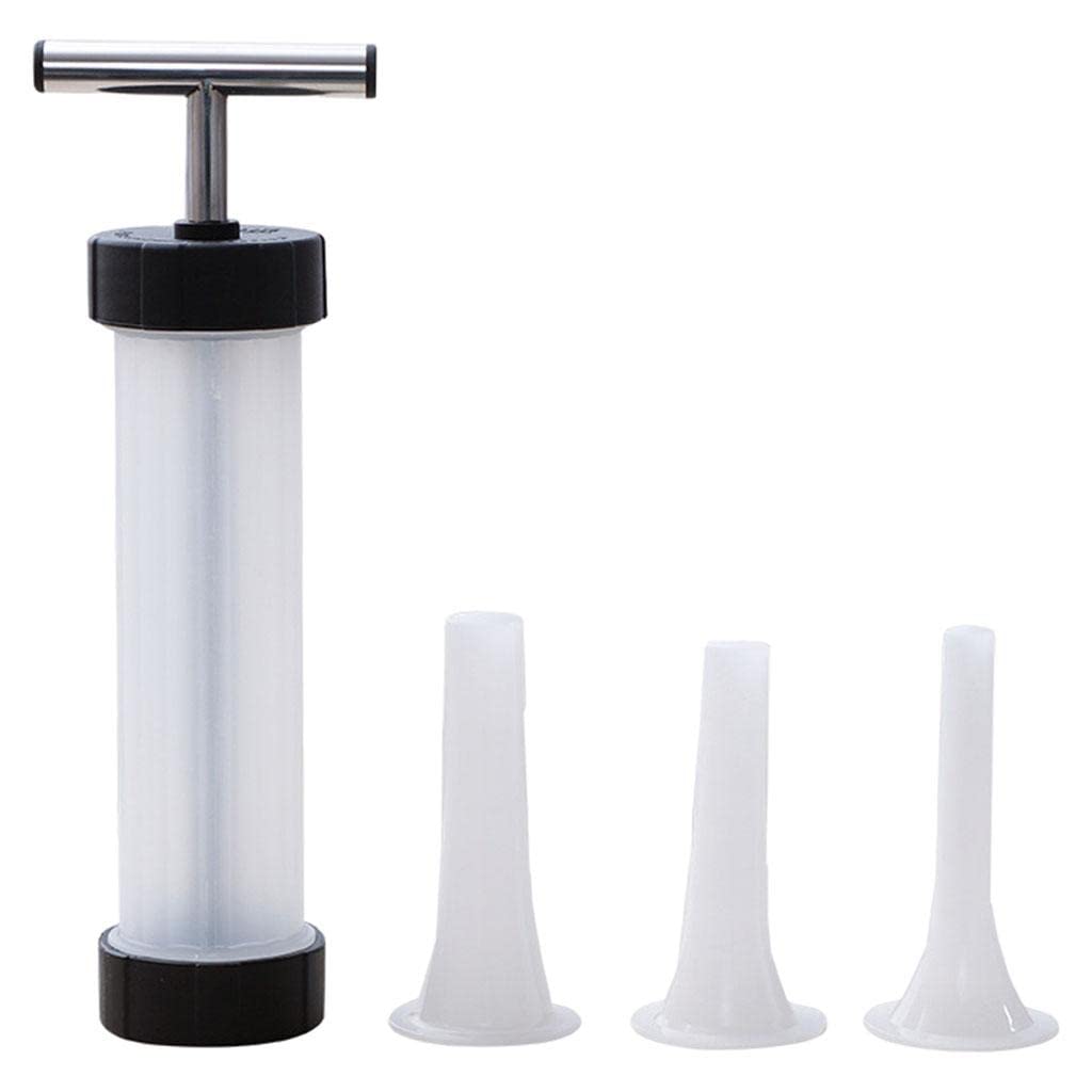 Homemade Sausage Maker Meat Stuffer Salami BBQ Filler S | Homemade Sausage Maker Meat Stuffer Salami BBQ Filler Saugage Press Home ABS And Stainless Steel 10.6X30.2Cm /4.17X11.89Inch-image-0