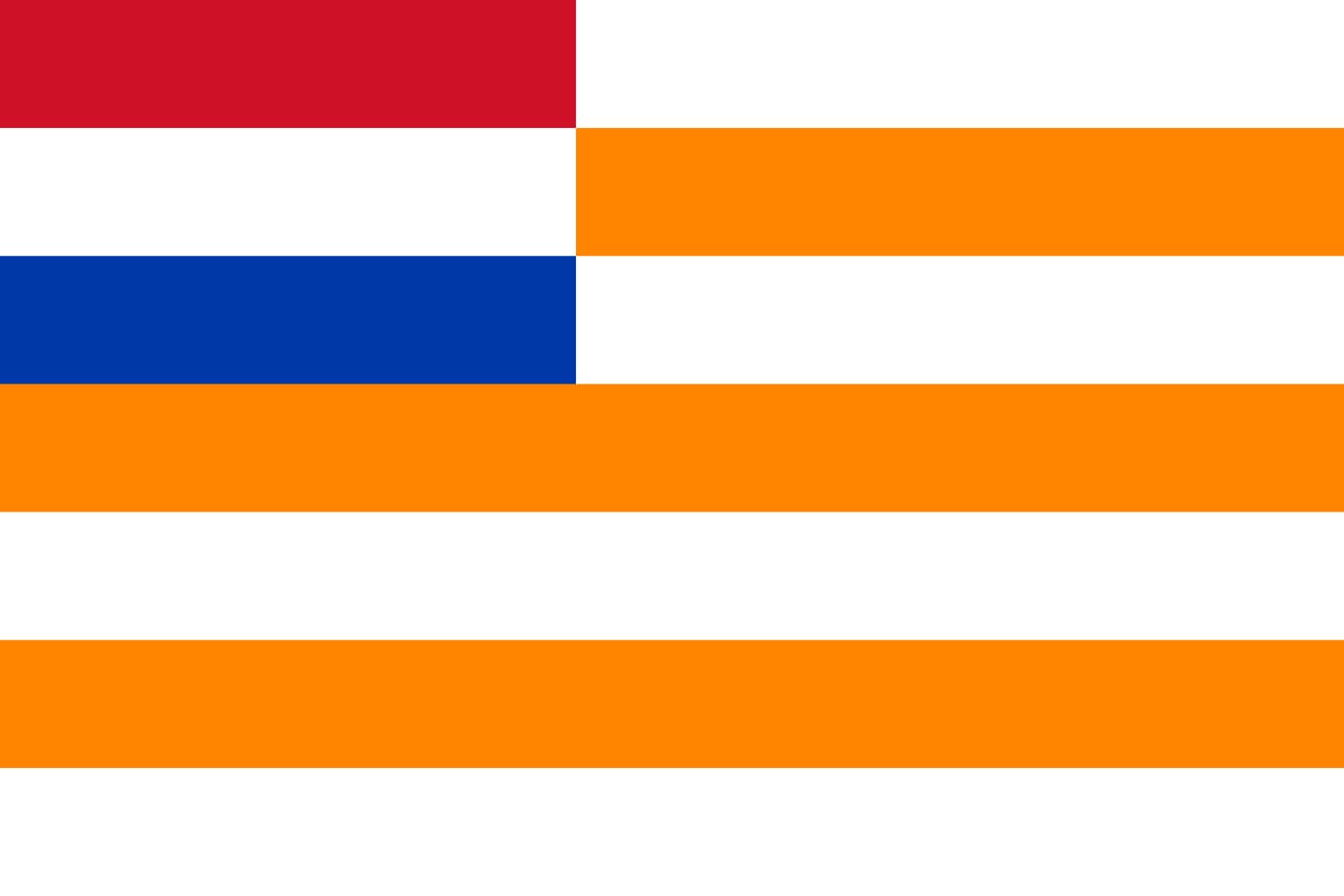 Drapeau XL Orange Free State en tissu renforcé avec oeillets de fixation