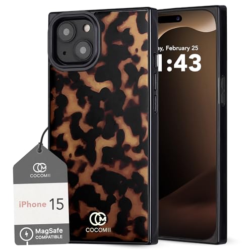 Image of COCOMII Rectangle for iPhone 15 Case, Chestnut Tortoiseshell