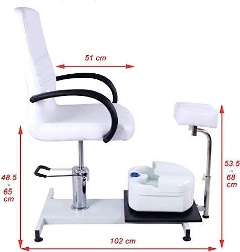 ZStyle Juego profesional de sillas de pedicura para esteticistas, masajes y pies, con barreño y pies