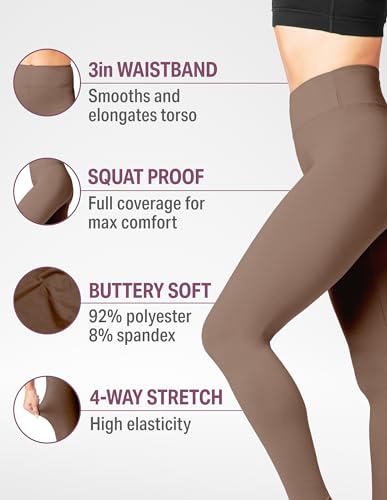 Image of SATINA High Waisted Leggings for Women - Comfortable and Stretchy in Versatile Sizes and Colors