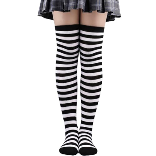 Image of Knee High Socks Women Crazy Socks Striped
