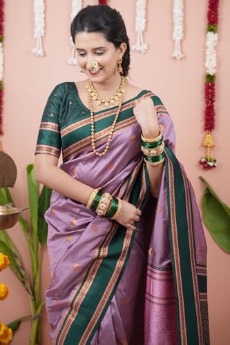 Image of SGF11 Women's Kanjivaram Pure Soft Silk Saree With Unstitched Blouse Piece
