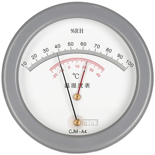 Analoges Thermometer Hygrometer Haar-Messgerät | Echthaar-Sensor, fortschrittliche Beschichtung, korrosionsbeständig, wartungsfrei, zuverlässige...