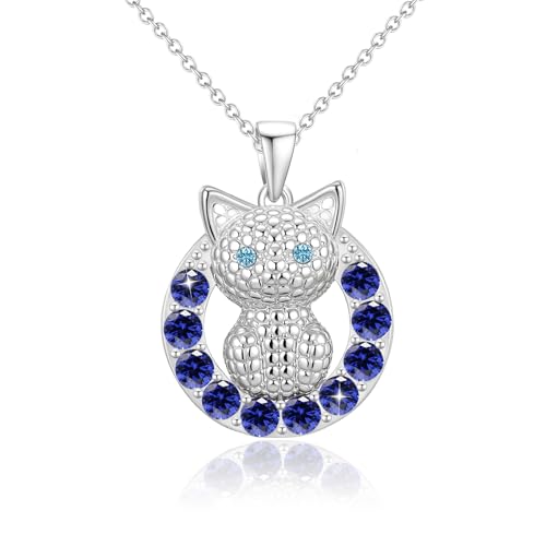 Birthday Gifts for Girls Cat Necklaces for Girls Cute Adjustable Birthday Gifts for Women Daughter Granddaughter Niece 16+2 Inches