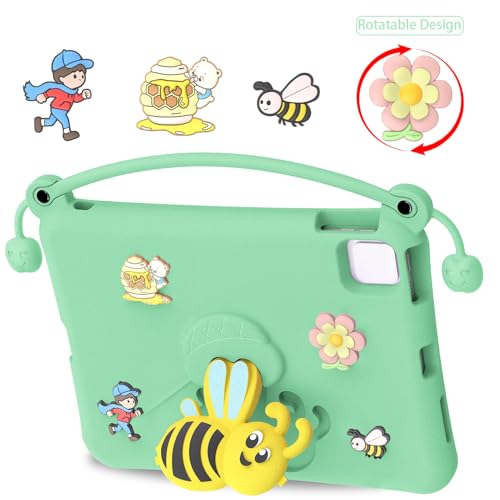 Funda para iPad Pro 11 a prueba de golpes con soporte integrado de EVA cian claro 5