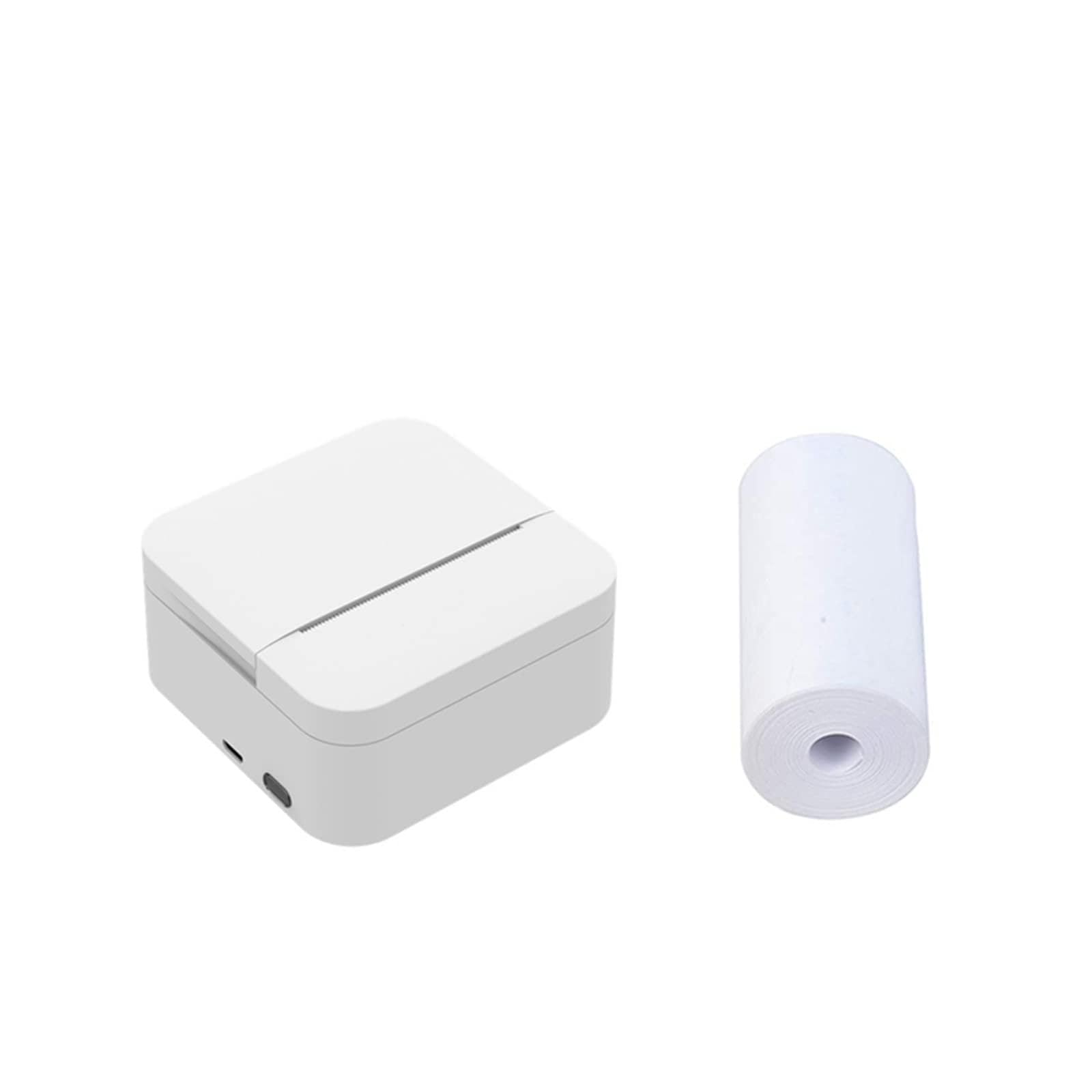 Ręczna drukarka atramentowa, 203dpi 57mm przenośna mini drukarka termiczna drukowanie naklejek bezprzewodowa Bluetooth bez atramentu kieszonkowa drukarka z listą notatek do domu(Set A)