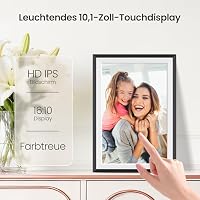 FRAMEO 10,1 Zoll Digitaler Bilderrahmen WLAN mit 3000-mAh-Akku- 1280x800 IPS Touchscreen Digitale Bilderrahme, 32GB Speicher, Auto Rotation Elektronischer Fotorahmen, Teilen Sie Fotos/Videos Sofort – Ansicht 5