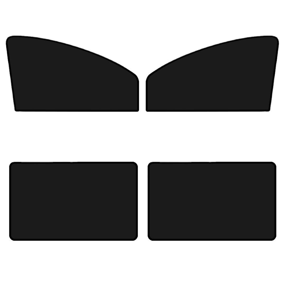 4 Pack Car Sun Shades, Magnetic Car Sun Shade Children Double-Sided UV Protection, Universal Car Window Privacy Curtains, Protects Passengers, Baby, Pets, Front Side and Back Seat