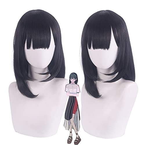 Wig for cos wig, time man, Qiao Lingcheng, hour, black tie hair 37 points, Lu Guang, silver and white anti-warping Color: Qiao Ling