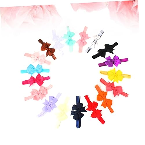 TOYANDONA 20pcs Ribbon Hair Bow Headbands Assorted Colors Satin Bows for Boy Girl Birthday Shower Family Events4