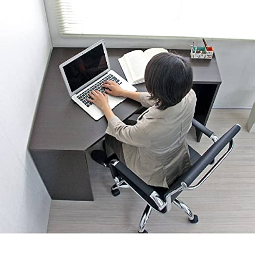 Amazon.co.jp: パソコンデスク ハイタイプ コーナー ダーク