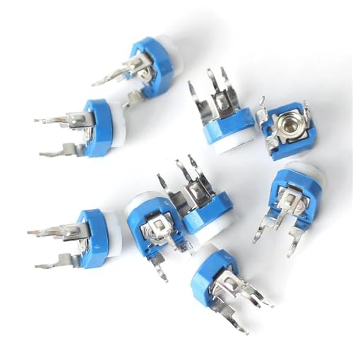 Potentiomètre RM065 100K Ohm résistance variable horizontale bleu et blanc