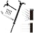 Muzata 20Set Black Cable Railing Kit 1/8" Swage Toggle Turnbuckle Hardware T316 Stainless Steel for Wood Post WoodEasy System Angle 180°Adjustable Stairs Deck 20 Cable Lines CK07 BD1,CA4 CA5