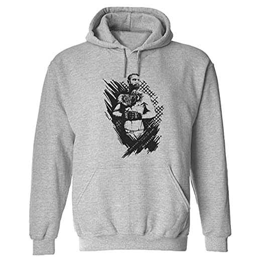 The Fighter Standing Ready for The Fight Legendary Fighter pullover huvtröja!, Grå, S
