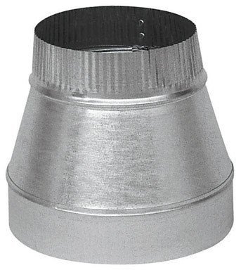 Réducteur de tuyau de four impérial 102 à 76 mm en acier galvanisé robuste 24 Ga