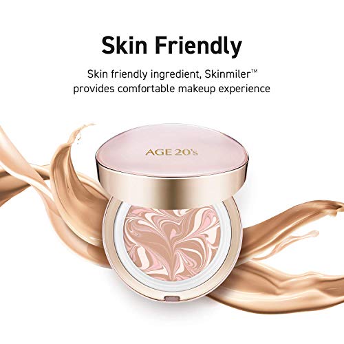 Age 20'S Make Up Set, Moisture Foundation Cushion Pact + Pink Tone Up Base #TOP3
