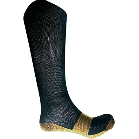 Pure Copper Socks Full Length Mens Womens Unisex Arthritis Healing Pain Relief Natural Compression Knee High Stocking Anti-Fatigue boosts Circulation Reduce Swelling Ladies - Stargems® Cover