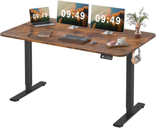 Electric Rising Table BPA® 55x24 Inch Standing Desk, Adjustable Height Electric Sit Stand Up ...