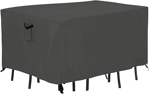 Miniatura 60 de ABCCANOPY Funda universal para mesa auxiliar de patio, para exteriores, pequeña cubierta impermeable y a prueba de polvo, marrón beige, 42 x 24 x 18
