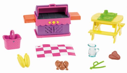 Fisher-Price Nickelodeon Dora The Explorer, Playtime Together Dora and Me Dollhouse Deluxe Backyard BBQ Set