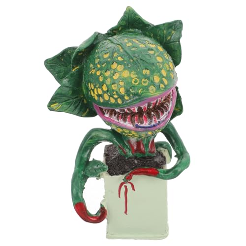 LOORGVEL Figurine Résine de Plante Carnivore Ornement Décoratif Créatif pour Table Stable et Durable Décoration Halloween Unique pour Bureau et Jardin