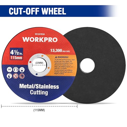 WORKPRO 10-Pack Cut Off Wheels, 115mm Metal and Stainless Steel Cutting Wheels, 1.2mm Ultra Thin Metal Cutting Discs for Angle Grinder - Image 3