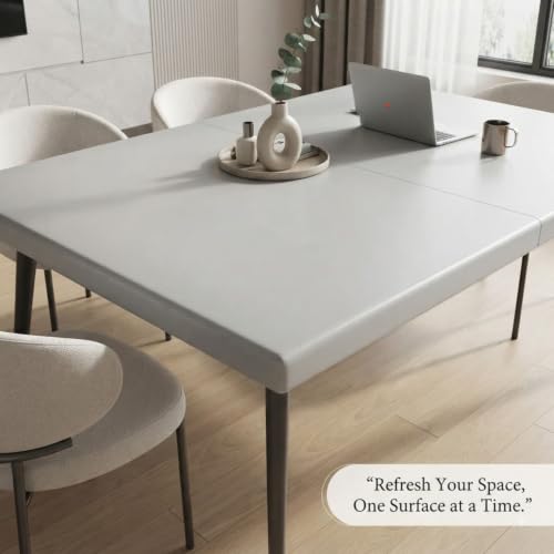 Image of WISDOM Light Grey Matte Self Adhesive Waterproof Bubble Free Wallpaper for Wall, Furniture, Kitchen Cabinet, Wardrobe, Table and DIY Home Decor (20X48 in)